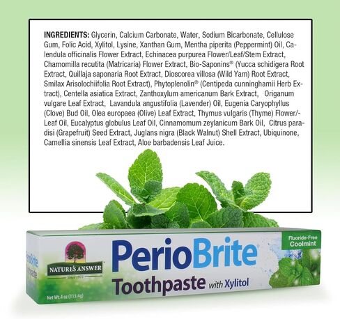 Nature's Answer Periobrite Toothpaste, 4 Ounce | Whitens Teeth | Freshens Breath | Removes Plaque | Minimizes Dry Mouth in Saudi Arabia