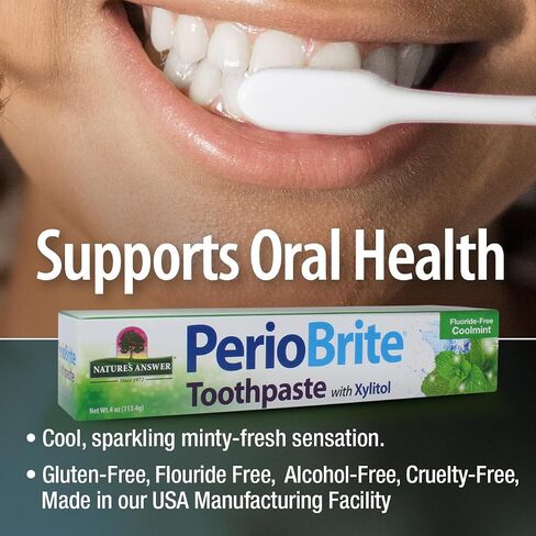 Nature's Answer Periobrite Toothpaste, 4 Ounce | Whitens Teeth | Freshens Breath | Removes Plaque | Minimizes Dry Mouth in Saudi Arabia