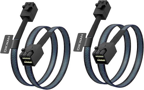 OIKWAN Internal HD Mini SAS SFF-8643 to SFF-8643, Internal Mini SAS to Mini SAS Cable, Compatible with RAID or PCI Express Controller(1.6FT/0.5M) in Kuwait