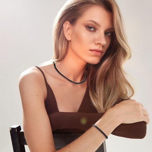 Hzman Crystal Necklace Bracelet المجوهرات مجموعة للنساء مجوهرات الزفاف الزفاف الزفاف الزفاف الزفاف المكعب in Saudi Arabia