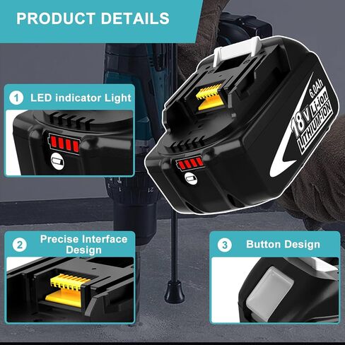 DC18RC 18V شاحن استبدال البطارية متوافق مع ماكيتا 14.4V-18V LXT بطارية ليثيوم أيون BL1815 BL1830 BL1840 BL1845 BL1850 BL1860 in Saudi Arabia