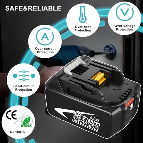 DC18RC 18V شاحن استبدال البطارية متوافق مع ماكيتا 14.4V-18V LXT بطارية ليثيوم أيون BL1815 BL1830 BL1840 BL1845 BL1850 BL1860 in Saudi Arabia