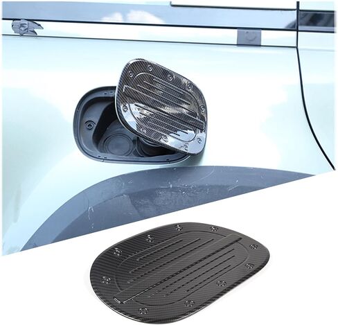تغطية باب خزان غاز السيارة الإكسسوارات الواقية ، متوافقة مع Land Rover Defender 90 110 130 2020-2024 ABS FUEL FUEL TANK COVERTING DRIVITION Auto Tuto (حبة ألياف الكربون) in Saudi Arabia