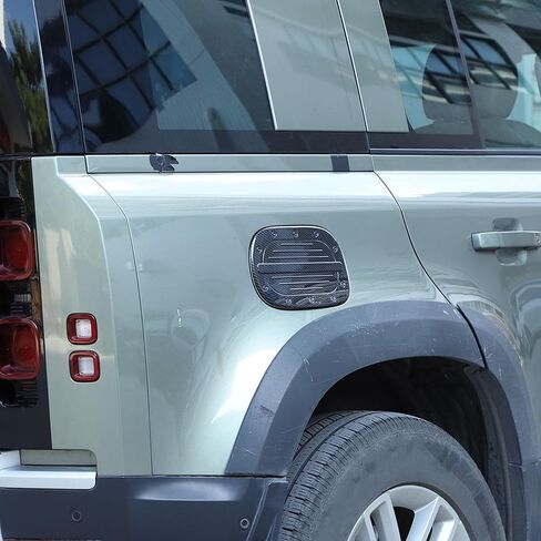تغطية باب خزان غاز السيارة الإكسسوارات الواقية ، متوافقة مع Land Rover Defender 90 110 130 2020-2024 ABS FUEL FUEL TANK COVERTING DRIVITION Auto Tuto (حبة ألياف الكربون) in Saudi Arabia