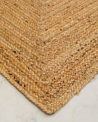 سجادة منطقة kema jute مضفر ، 4 × 6 قدم (48 × 72 بوصة) - سجادة مستطيلة عكسية قابلة للانعكاس ، سجاد عكسي ، سجادة المطبخ الجوت ، سجاد غرفة المعيشة in Kuwait