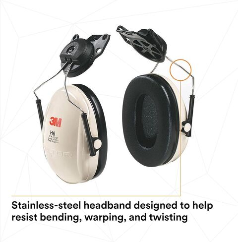 3M PELTOR Optime 95 Earmuffs H6B/V, Behind-the-Head, Beige White in Saudi Arabia