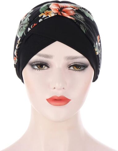 YYAOJHAO Chemo Turban Hats for Women Pre Tied Twist Print Headband Headwrap Cap Cancer Headwear Chemotherapy Hair Cover in Kuwait