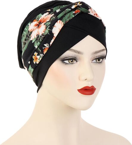 YYAOJHAO Chemo Turban Hats for Women Pre Tied Twist Print Headband Headwrap Cap Cancer Headwear Chemotherapy Hair Cover in Kuwait
