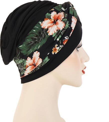 YYAOJHAO Chemo Turban Hats for Women Pre Tied Twist Print Headband Headwrap Cap Cancer Headwear Chemotherapy Hair Cover in Kuwait