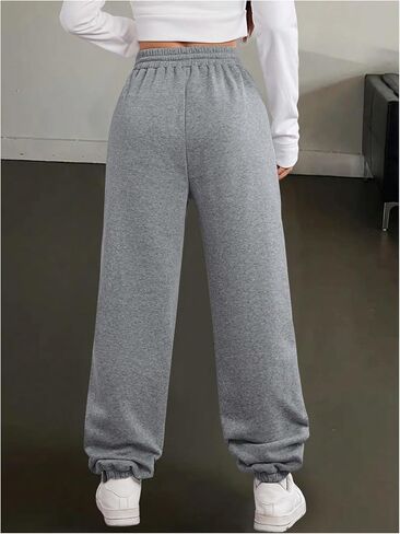 Women's Plus Size Graphic Joggers Drawstring Waist Wide Leg Baggy Sweatpants Workout Sport Pants in Saudi Arabia