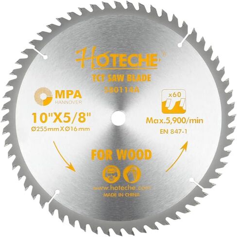 Hoteche 8-1/4-Inch Circular Saw Blade for Wood 40-Tooth Tungsten Carbide-Tipped Blade High-Performance Professioal Saw Blade for Miter Saw and Table Saws with 1-inch, 13/16-inch, 5/8-inch Arbor in Saudi Arabia