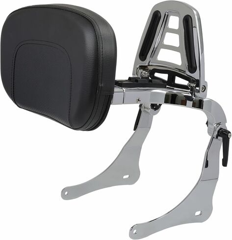 Motorcycle Multi Purpose Driver/Passenger Sissy Bar Backrest Adjustable with Folding Luggage Rack Mount Kit for Kawasaki Vulcan S 650 2015-2016, Vulcan S EN650 2017-2024 Accessories Chrome in Saudi Arabia