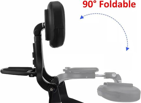 Motorcycle Multi Purpose Driver/Passenger Sissy Bar Backrest Adjustable with Folding Luggage Rack Mount Kit for Kawasaki Vulcan S 650 2015-2016, Vulcan S EN650 2017-2024 Accessories Chrome in Saudi Arabia