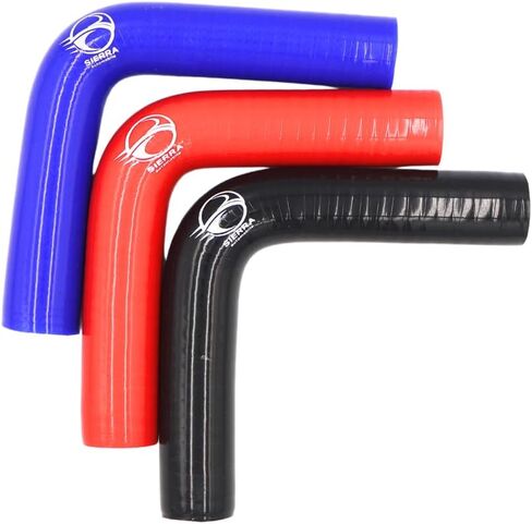 0.75" (18mm) Silicone High Performance 4-Ply 90 Degree Elbow Transition Coupler for Turbo/Intercooler/Intake Piping, Length 4 inch, Thickness 5.5mm (Black) in Saudi Arabia