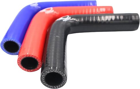 0.75" (18mm) Silicone High Performance 4-Ply 90 Degree Elbow Transition Coupler for Turbo/Intercooler/Intake Piping, Length 4 inch, Thickness 5.5mm (Black) in Saudi Arabia
