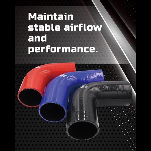 0.75" (18mm) Silicone High Performance 4-Ply 90 Degree Elbow Transition Coupler for Turbo/Intercooler/Intake Piping, Length 4 inch, Thickness 5.5mm (Black) in Saudi Arabia
