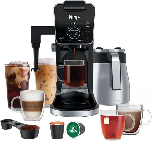 Ninja DualBrew 12-Cup Drip, Single-Serve for Coffee Pods, Black (Renewed) (3 Brew Styles) in Saudi Arabia