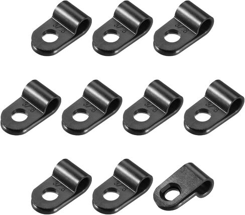 Rebower R-type Cable Clips Wire Management Clamp, [for Keeping Wire Neat ] - Nylon / 0.2-inch/Black / 30 Pcs in Kuwait