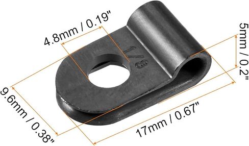 Rebower R-type Cable Clips Wire Management Clamp, [for Keeping Wire Neat ] - Nylon / 0.2-inch/Black / 30 Pcs in Kuwait
