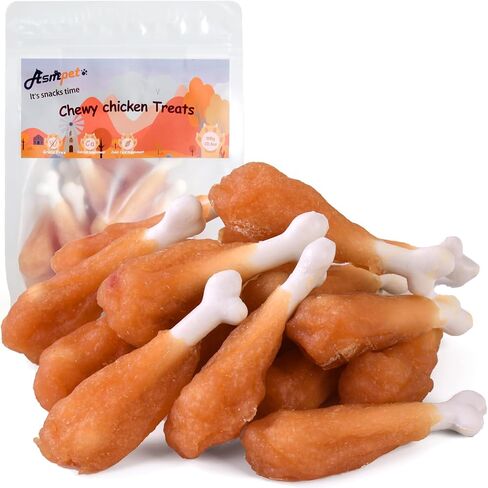 ASMPET Chicken Jerky Dog Treats, Chicken Rings Small Training Chewy Snacks, High Protein All Natural Limited Ingredient Soft Chewy Treats for Small Medium Large Dogs 11 Ounce in Saudi Arabia