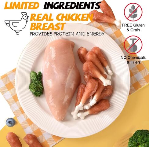 ASMPET Chicken Jerky Dog Treats, Chicken Rings Small Training Chewy Snacks, High Protein All Natural Limited Ingredient Soft Chewy Treats for Small Medium Large Dogs 11 Ounce in Saudi Arabia