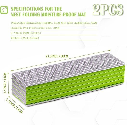 Foam Sleeping Pad Foldable Closed Cell Foam Camping Pad, Moisture & Waterproof Outdoor Sleeping Mat for Ultralight Backpacking Thru-Hiking in Kuwait