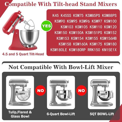 Flex Edge Beater Accessories and Attachments for KitchenAid 6 Quart Bowl-Lift Stand Mixer, Pastry Paddle Attachment for Kitchenaid, Dishwasher Safe, White in Saudi Arabia