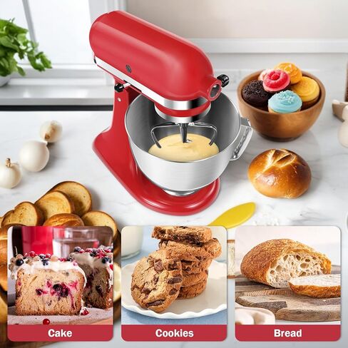 Flex Edge Beater Accessories and Attachments for KitchenAid 6 Quart Bowl-Lift Stand Mixer, Pastry Paddle Attachment for Kitchenaid, Dishwasher Safe, White in Saudi Arabia