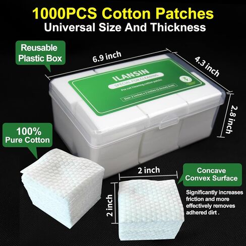 ILANSIN 3000PCS Gun Cleaning Patches,2"x2" Lint Free Gun Cleaning Cloth,Professional Wipes for Shot Pistol and All Caliber of Firearms. Store in Two Boxes Can Store Gun Cleaning Kit in Saudi Arabia