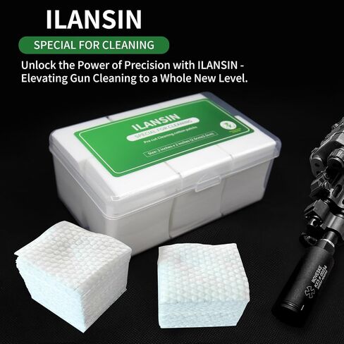 ILANSIN 3000PCS Gun Cleaning Patches,2"x2" Lint Free Gun Cleaning Cloth,Professional Wipes for Shot Pistol and All Caliber of Firearms. Store in Two Boxes Can Store Gun Cleaning Kit in Saudi Arabia