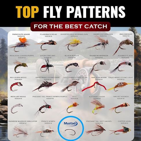 RoxStar Fly Fishing Shop | Proudly Hand Tied in The USA | Western Trout Fly Assortment | Top 24 Producing Trout Flies for The West | Gift Box Included | (24 Pack) in Kuwait
