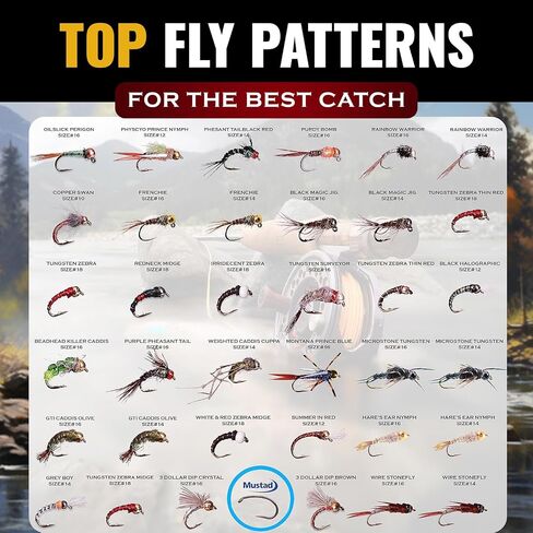 RoxStar Fly Fishing Shop | Proudly Hand Tied in The USA | Western Trout Fly Assortment | Top 24 Producing Trout Flies for The West | Gift Box Included | (24 Pack) in Saudi Arabia