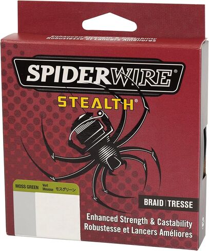 SpiderWire Stealth® Superline, Moss Green, 15lb | 6.8kg, 125yd | 114m Braided Fishing Line, Suitable for Freshwater and Saltwater Environments in Saudi Arabia