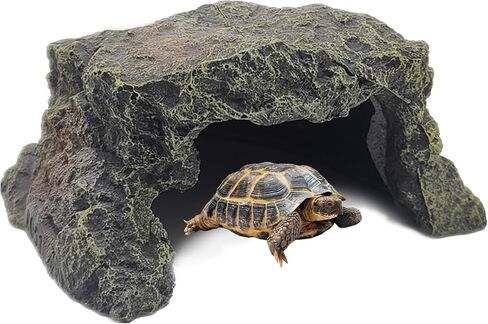 Reptile Rock Hideout Lizard Hide Cave Box Turtle Habitat Accessories for Spider Gecko Chameleon Bearded Dragon Snake in Saudi Arabia