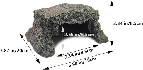 Reptile Rock Hideout Lizard Hide Cave Box Turtle Habitat Accessories for Spider Gecko Chameleon Bearded Dragon Snake in Saudi Arabia