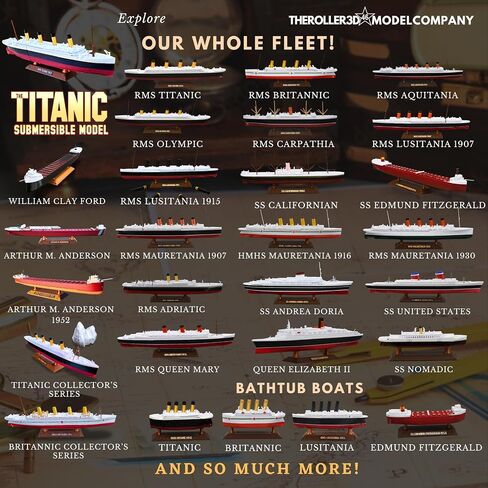 HMHS BRITANNIC Model - Highly Detailed Replica Historically Accurate No Assembly Required - 1 Foot in Length (Model) in Kuwait