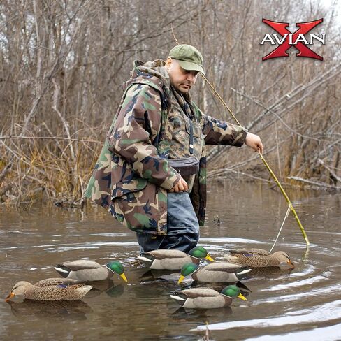 أفخاخ صيد عائمة متينة للغاية وواقعية للغاية من Avian-X Topflight Backwater Mallards، عبوة من 6 قطع، AVX8070 in Saudi Arabia