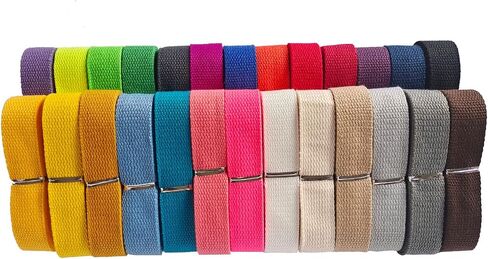 Yo Yo Cotton Webbing 1 Inch 10 Yards Mediumweight Polyester Cotton Webbing Strap for Cloth Tote Bags Leash Straps Crafts Outdoor Accessories (1 Inch --10 Yards, 050143 Black) in Kuwait
