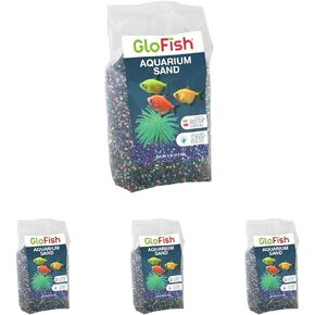 GloFish Aquarium Sand 5 Pounds, Black with Highlights, Complements Tanks and Décor, (AQ-78485)