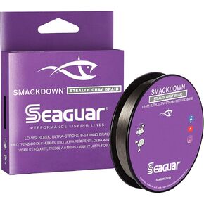 Seaguar Smackdown 100% Fluorocarbon Fishing Line - Stealth Gray Braid, 65lb Break Strength, 300yds - 65SDSG300 in Kuwait