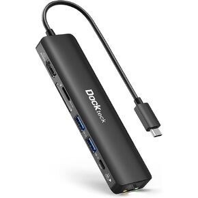 محول iPad Pro USB C Hub متعدد المنافذ - Dockteck USBC Hub 5 في 1 مع 100W PD، 4K 60 هرتز HDMI، صوت، USB 3.0، قاعدة USB C مع قبضة مغناطيسية لجهاز iPad Pro 12.9 2021 2020 2018، iPad Air، iPad Mini 6 in Kuwait