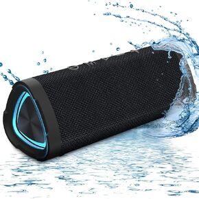 Vanzon Bluetooth Speakers V40 Portable Wireless Speaker V5.0 with 24W Loud Stereo Sound, TWS, 24H Playtime & IPX7 Waterproof, Suitable for Travel, Home and Outdoors-Black