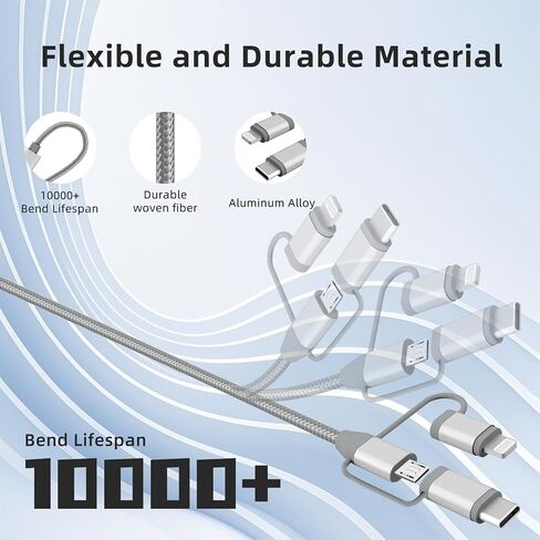MFi Certified 3 in 1 Multi Charging Cable 1Pack in Kuwait