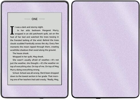 MightySkins Glossy Glitter Skin for Kindle Paperwhite 2018 waterproof model - White | Protective, Durable High-Gloss Glitter Finish | Easy to Apply, Remove, and Change Styles | Made in The USA in Saudi Arabia