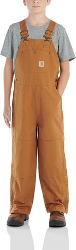 Carhartt boys Bib Overalls (Lined and Unlined),Carhartt Brown, 16 in Saudi Arabia