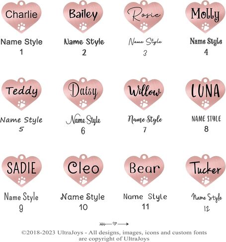 Ultra Joys Personalized Dog Tags - Engraved Pet ID Tag, Large Black Bone in Saudi Arabia