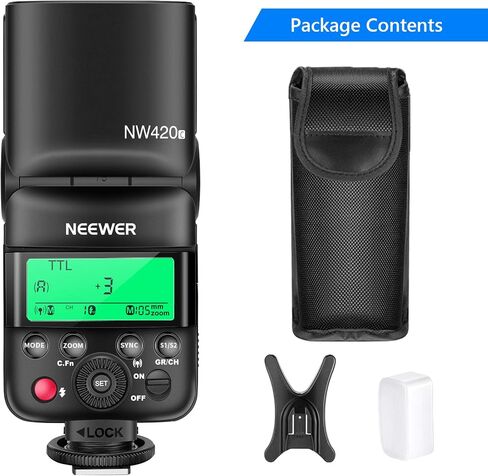 نيوير فلاش صغير NW420-C TTL سبيدلايت 2.4G وضع ماستر سلاف GN36 HSS سبيدلايت متوافق مع كاميرات كانون R6 R5 R3 R M6 850D 800D 760D 750D 650D 600D 7D مارك II 7D 6D مارك II 6D 5D مارك IV/III in Saudi Arabia