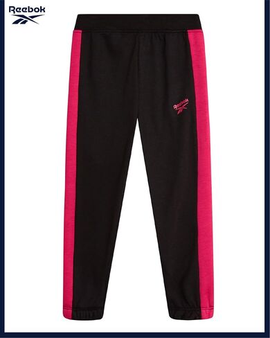 Reebok Toddler Girls 2-Piece Jogger Set - Fleece Hoodie & Sweatpants | Cozy Warmth Without Extra Weight, Stretch Waistband for All-Day Active Play, Handy Kangaroo Pocket for Everyday Layering in Saudi Arabia