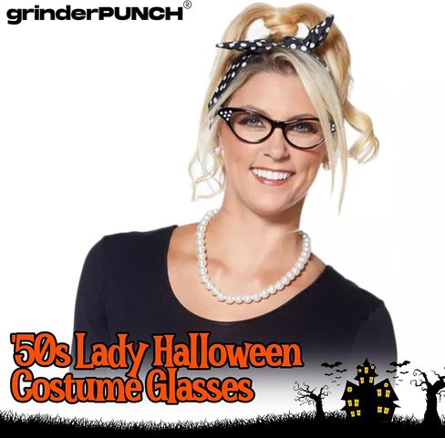50s Womens Costume Cat Eye Glasses Adult Size with Rhinestone in Saudi Arabia