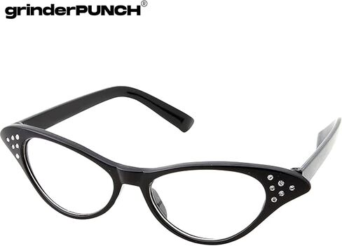 50s Womens Costume Cat Eye Glasses Adult Size with Rhinestone in Saudi Arabia